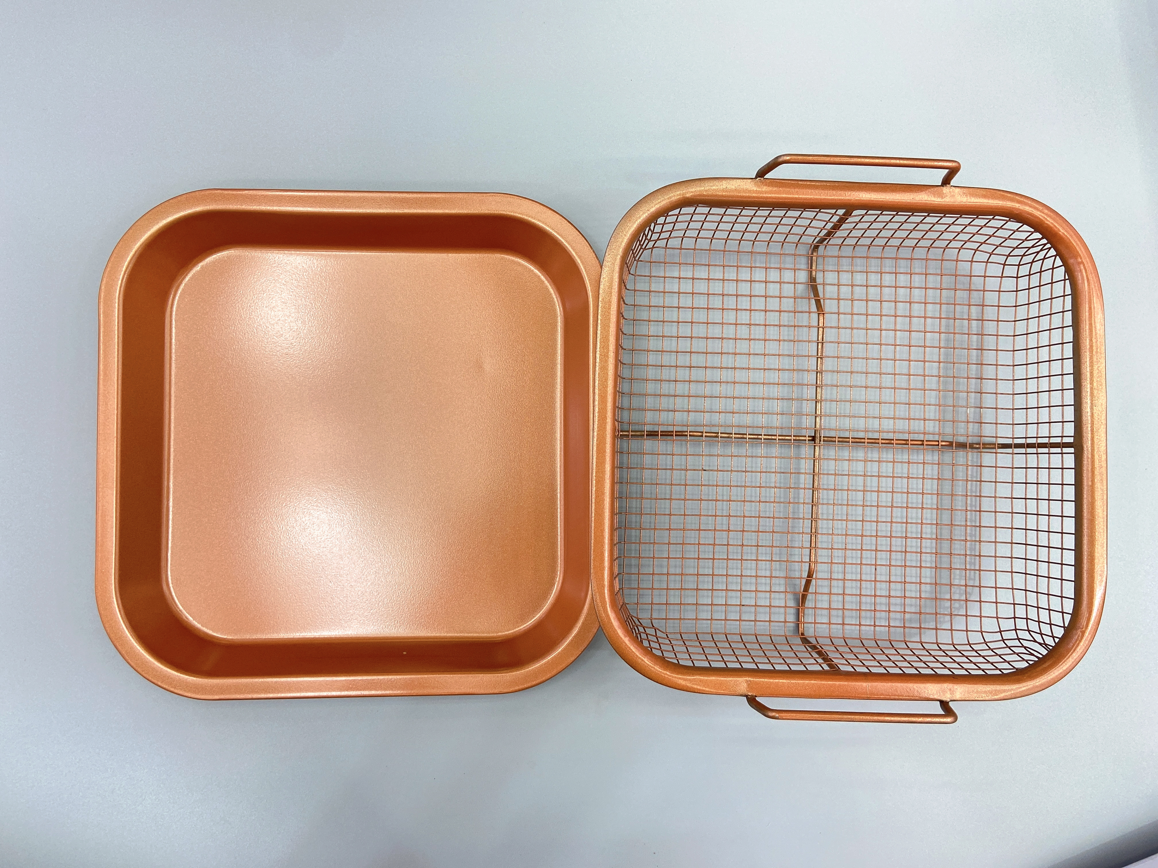 Square French fries basket, creative INS hotel tableware, basket for French fries, fried chicken, fried food platter, blue bread basket detail image 2