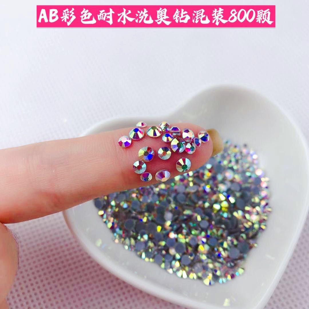 Nail art accessories: Irregular-shaped diamond flat-bottom mixed set, popular online bestseller AB color champagne color super shiny water diamond Japanese nail art 1204 detail image 6