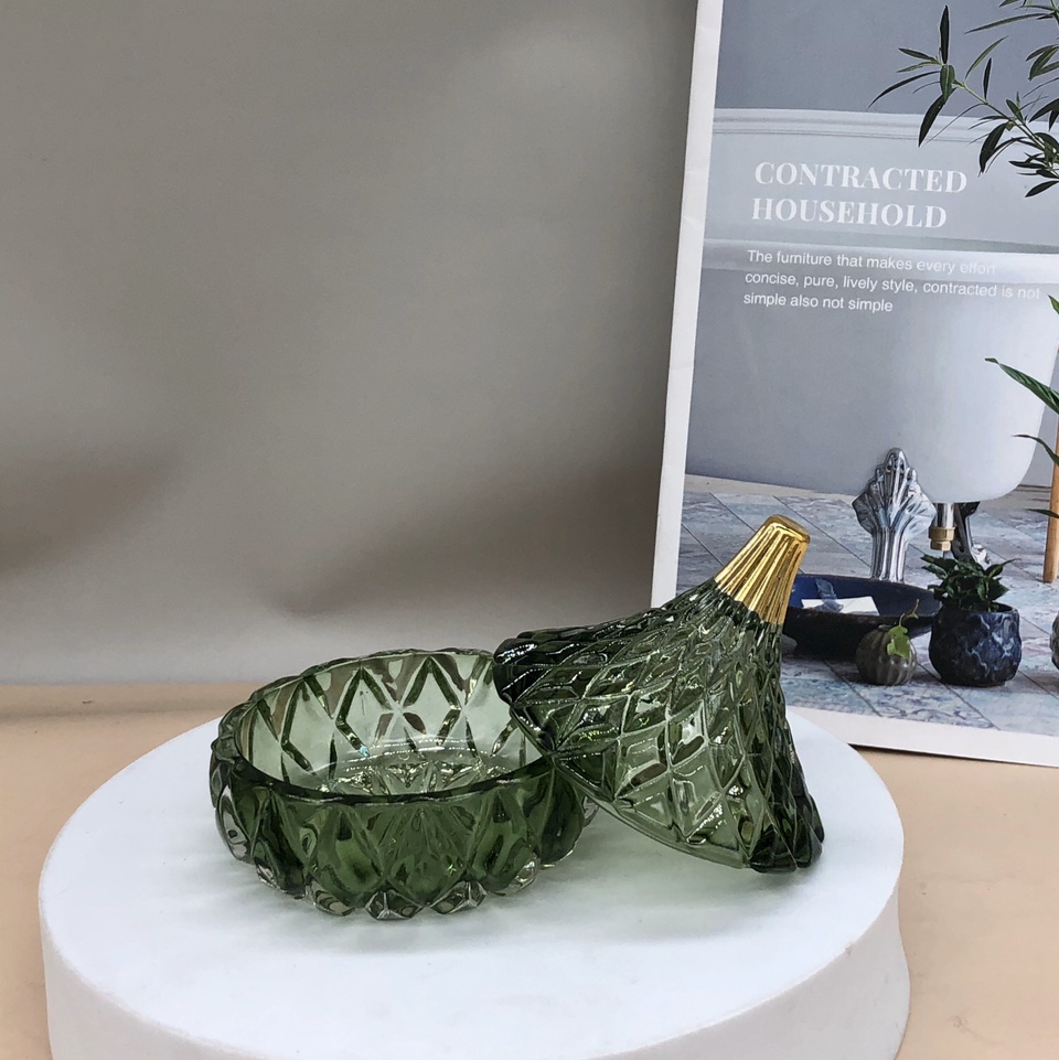 Yurt glass storage jar home decoration accessories