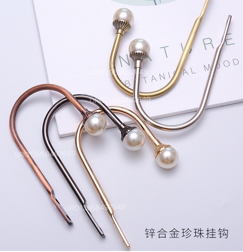 Crystal and  Pearl Curtain Tieback Hook Curtain 详情图1