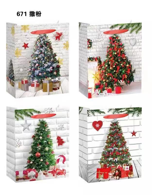 Christmas gift bags, hand-held gift paper bags, custom-made clothing packaging paper bags, wholesale food takeout packaging bags, customized Item Picture