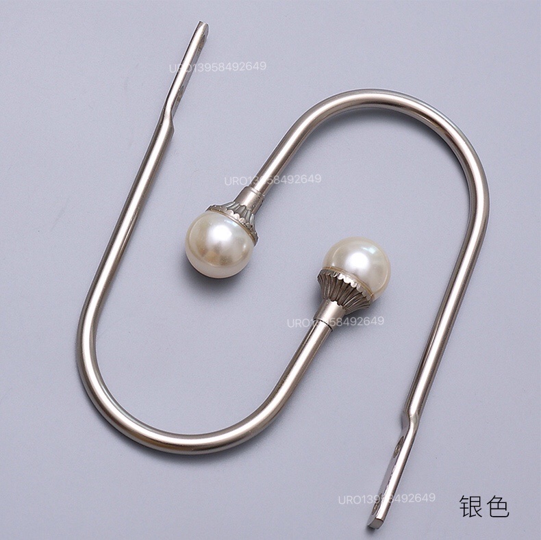 Crystal and  Pearl Curtain Tieback Hook Curtain 白底实物图