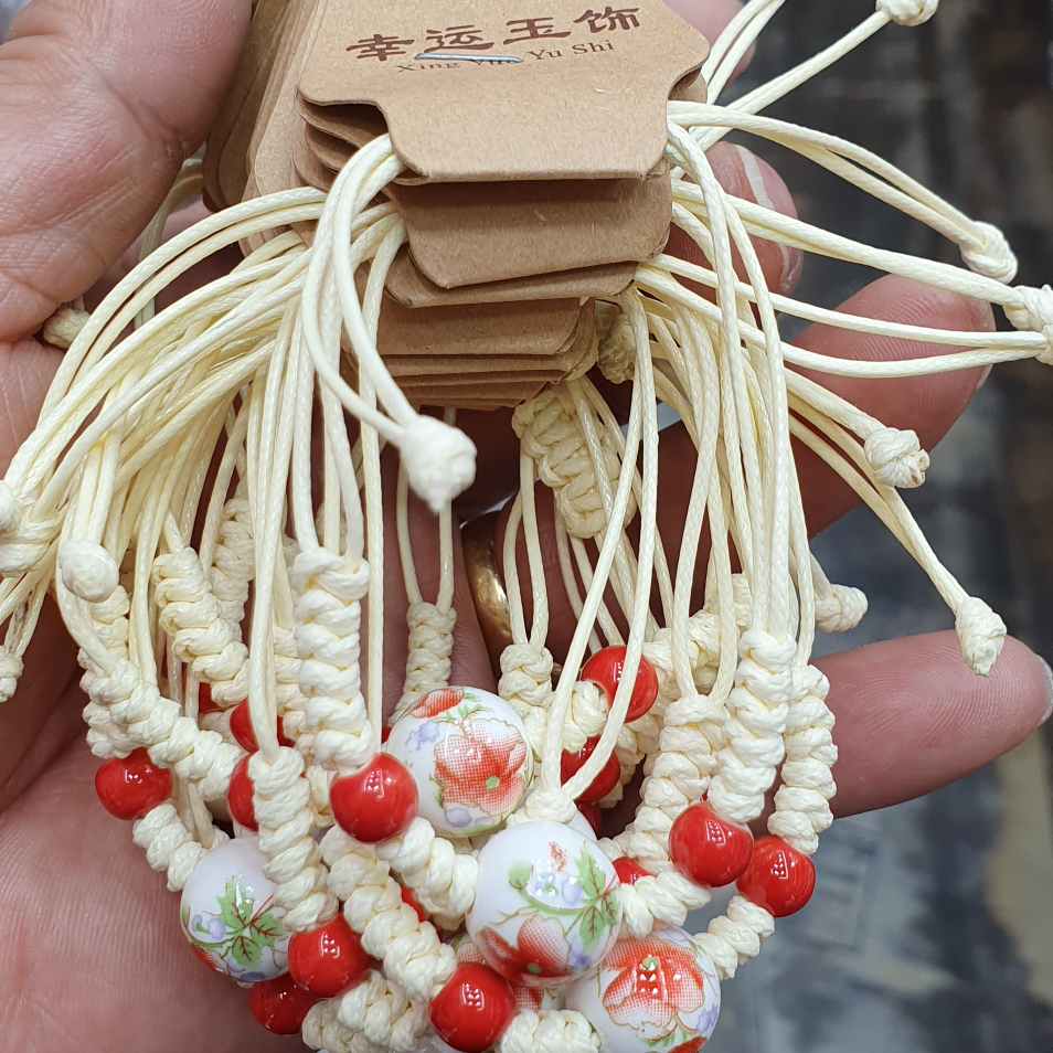 天然时尚（陶瓷）男女款手链护身简约古风纯手工 编织5