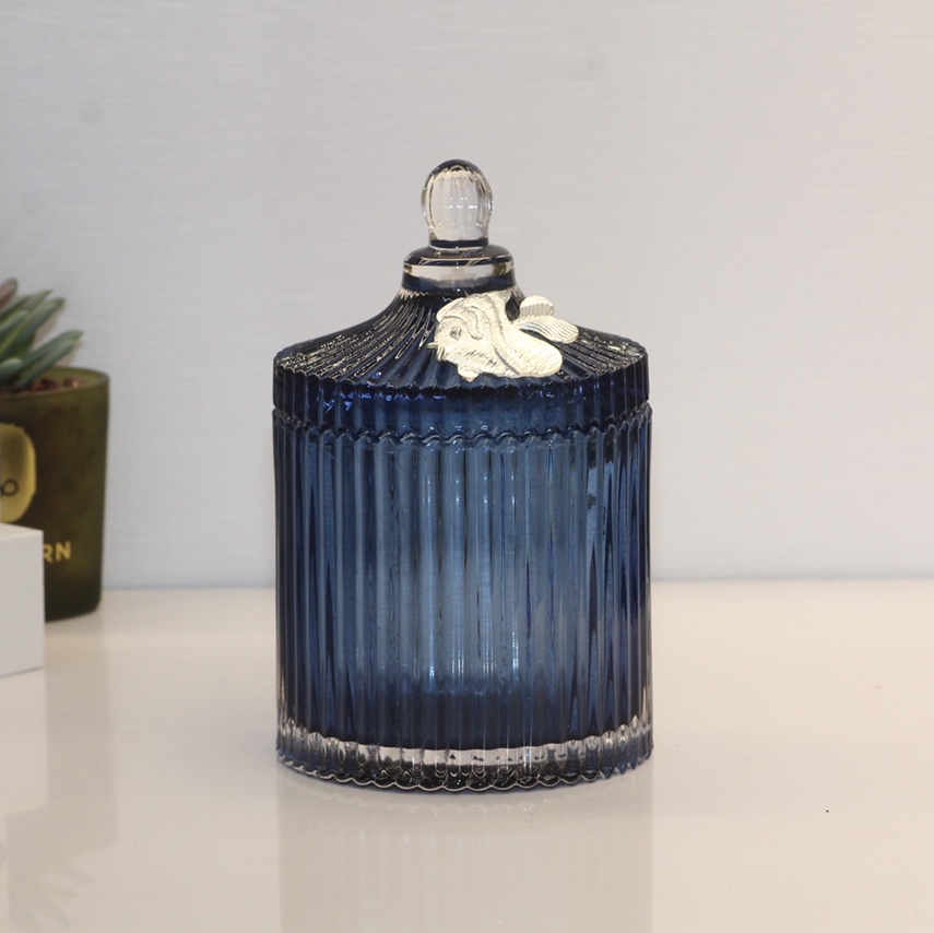 Simple fashion glass storage jar home decoration 8266