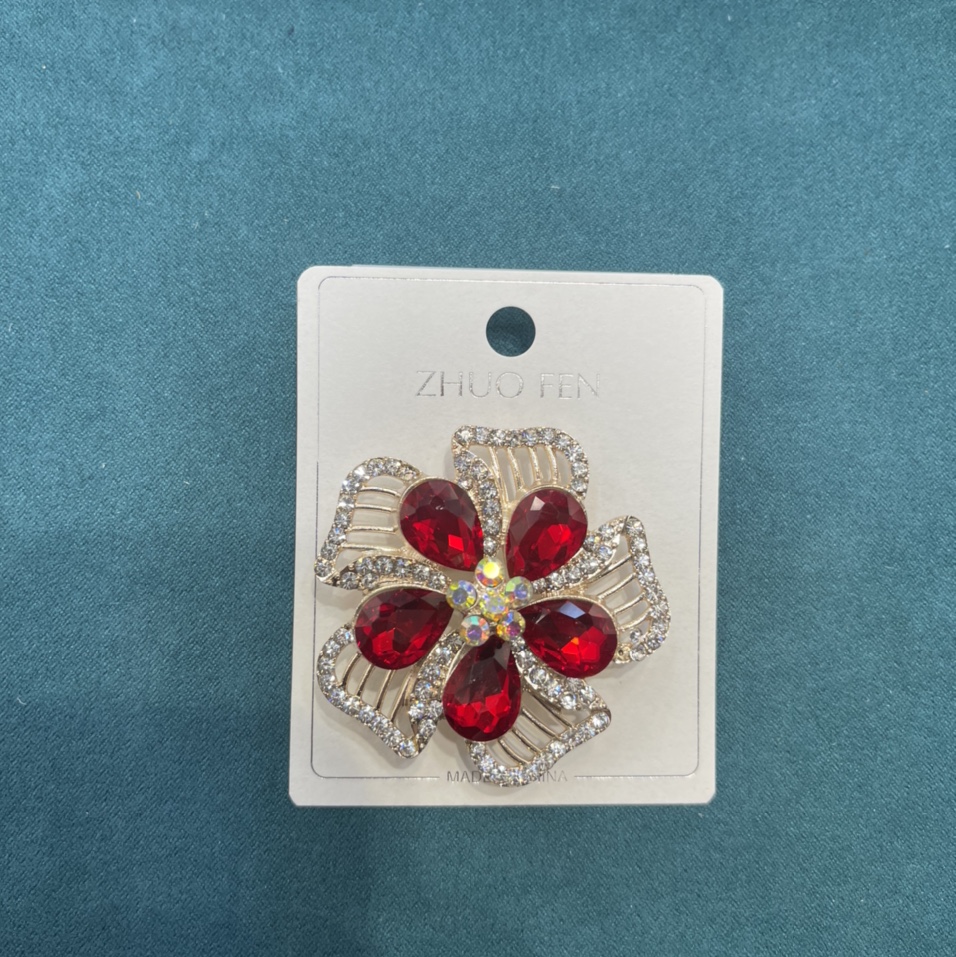 National trend crystal brooches, pins, shawl buttons, retro accessories, high-end corsages for women, silk scarves, sweaters, overcoats, cardigan buttons