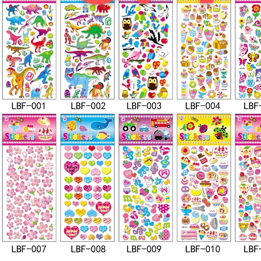 卡通动漫可爱贴纸幼儿园活动圆形贴画额头奖励贴多种款式套装