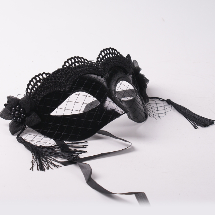 Black Angel feather Flash Diamond fringe Halloween Day Party Party Dance beauty catwalk Carnival mask mask 32