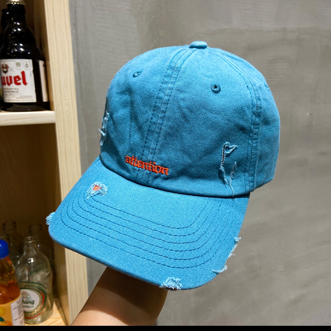 Cowboy cap children spring summer Korean version of all Instagram fashion soft top broken letter shade baseball cap male 3 thumbnail