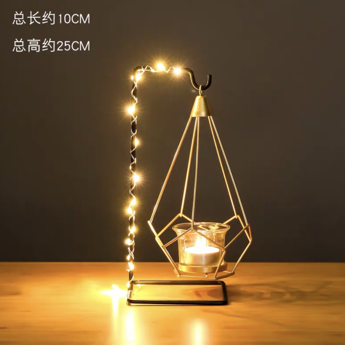 创意北欧风格轻奢蜡烛台餐桌浪漫婚庆烛光晚餐道具欧式装饰品摆件单个
