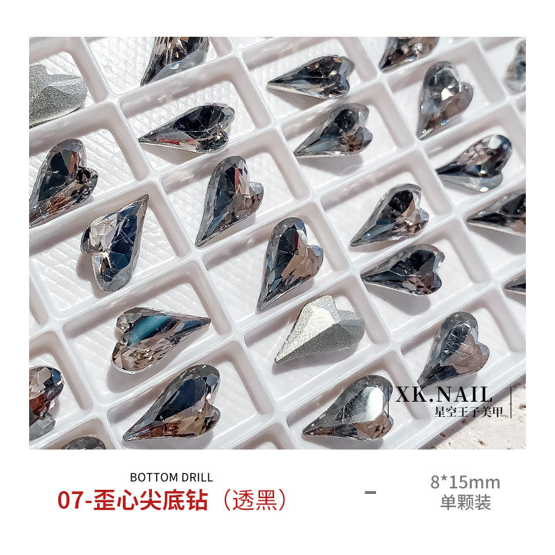 Nail art accessories: Irregular-shaped diamond flat-bottom mixed set, popular online bestseller AB color champagne color super sparkling water diamond Japanese nail art accessory 1184 detail image 7