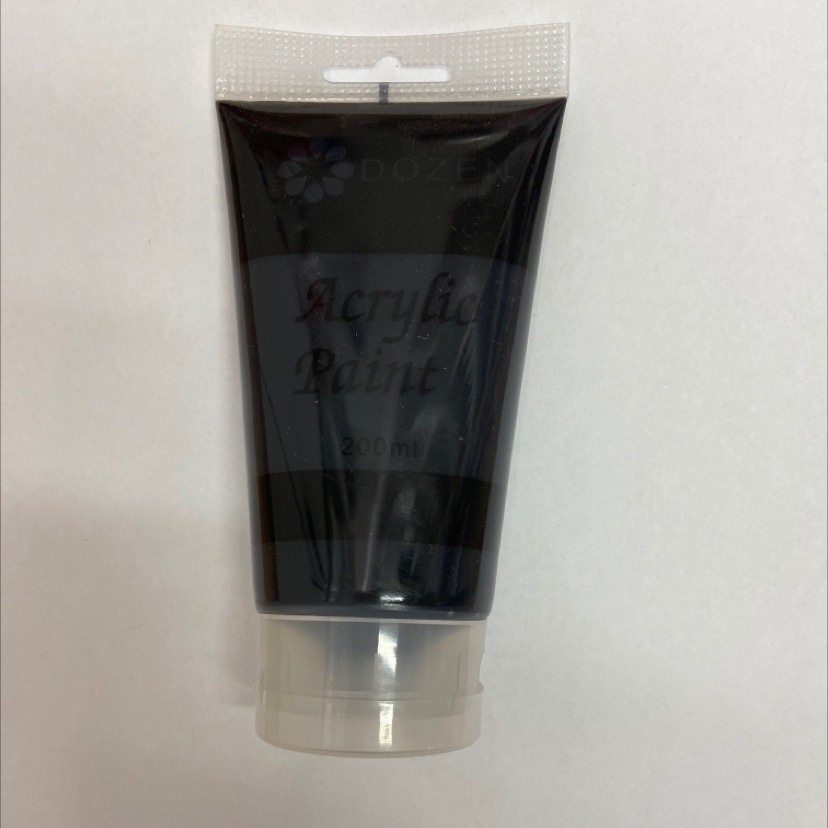 墙绘专用丙烯颜料大桶瓶装金色diy丙烯画流体熊200ml丙烯黑色