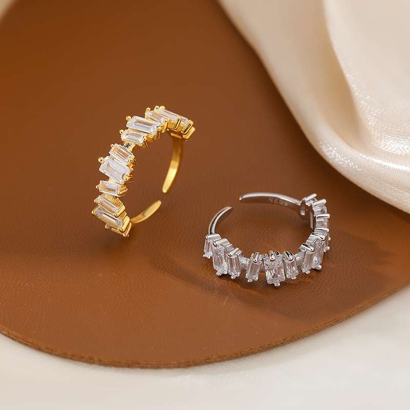 Zircon ring, light luxury, niche, exquisite and high-end, elegant index finger ring, fashionable and individualistic for women details Picture