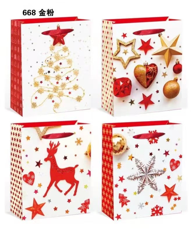 Christmas gift bags, hand-held gift paper bags, custom-made clothing packaging paper bags, wholesale food takeout packaging bags, customized Application Scenario