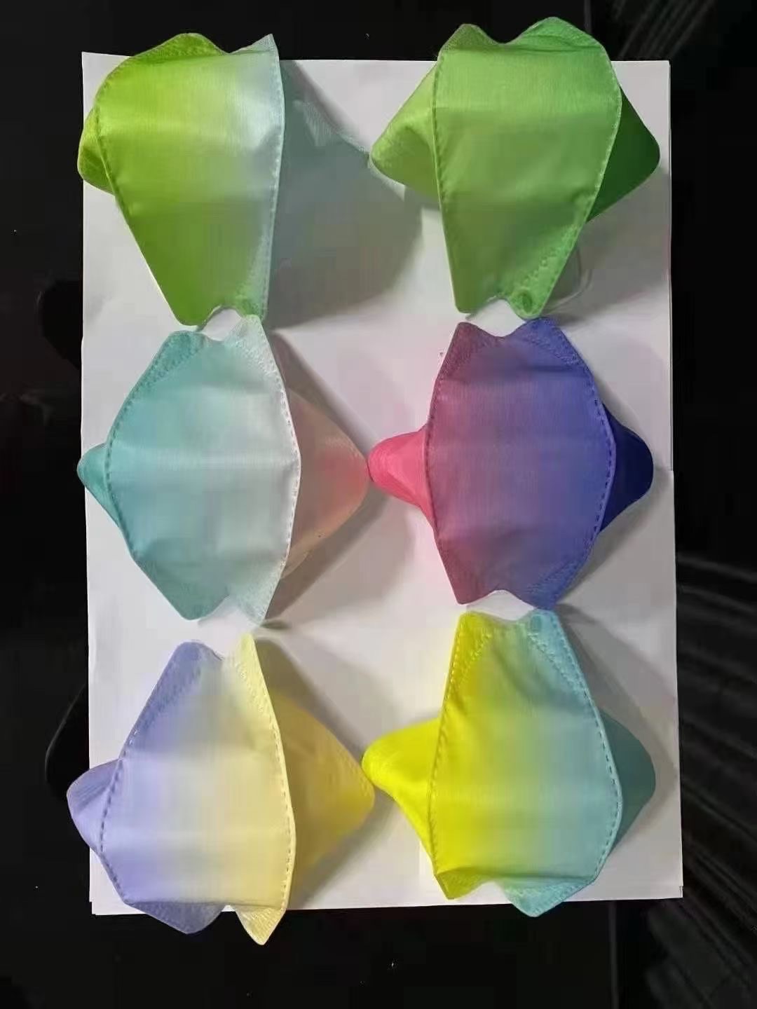 Gradient color adult mask fish form human KF94 mask fish mouth shape willow leaf shape folded Korean version individual packaging pic 6