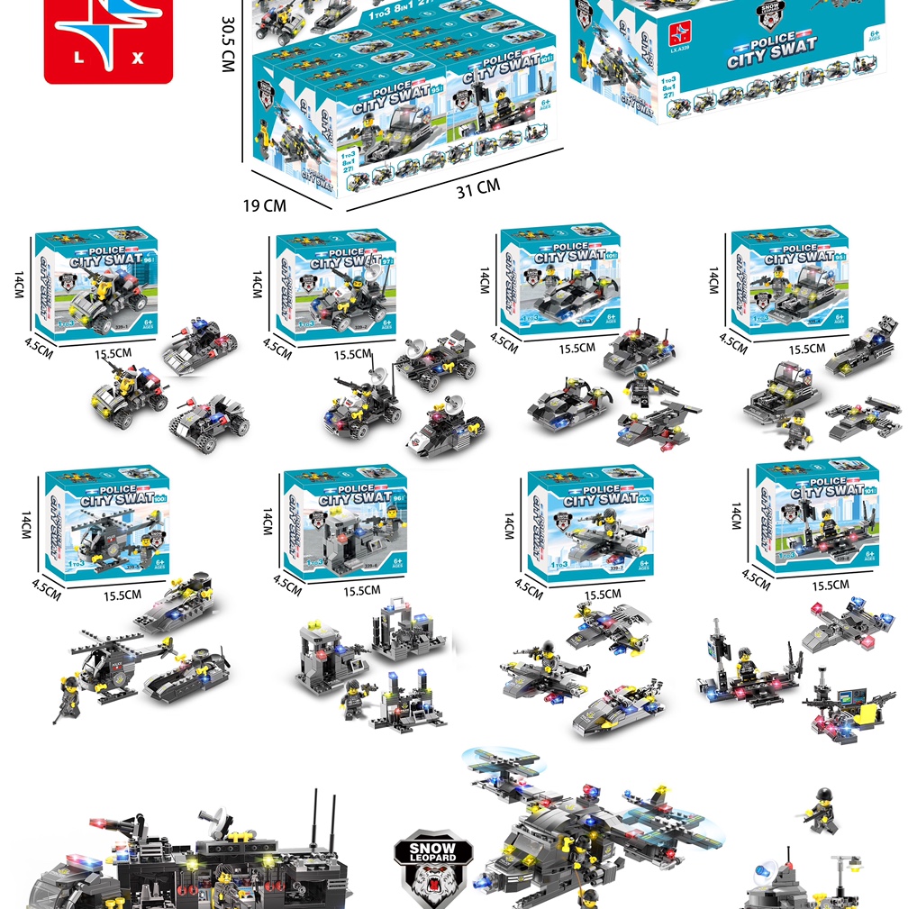 LX.A339 City (containing 8 dolls) 789 pieces