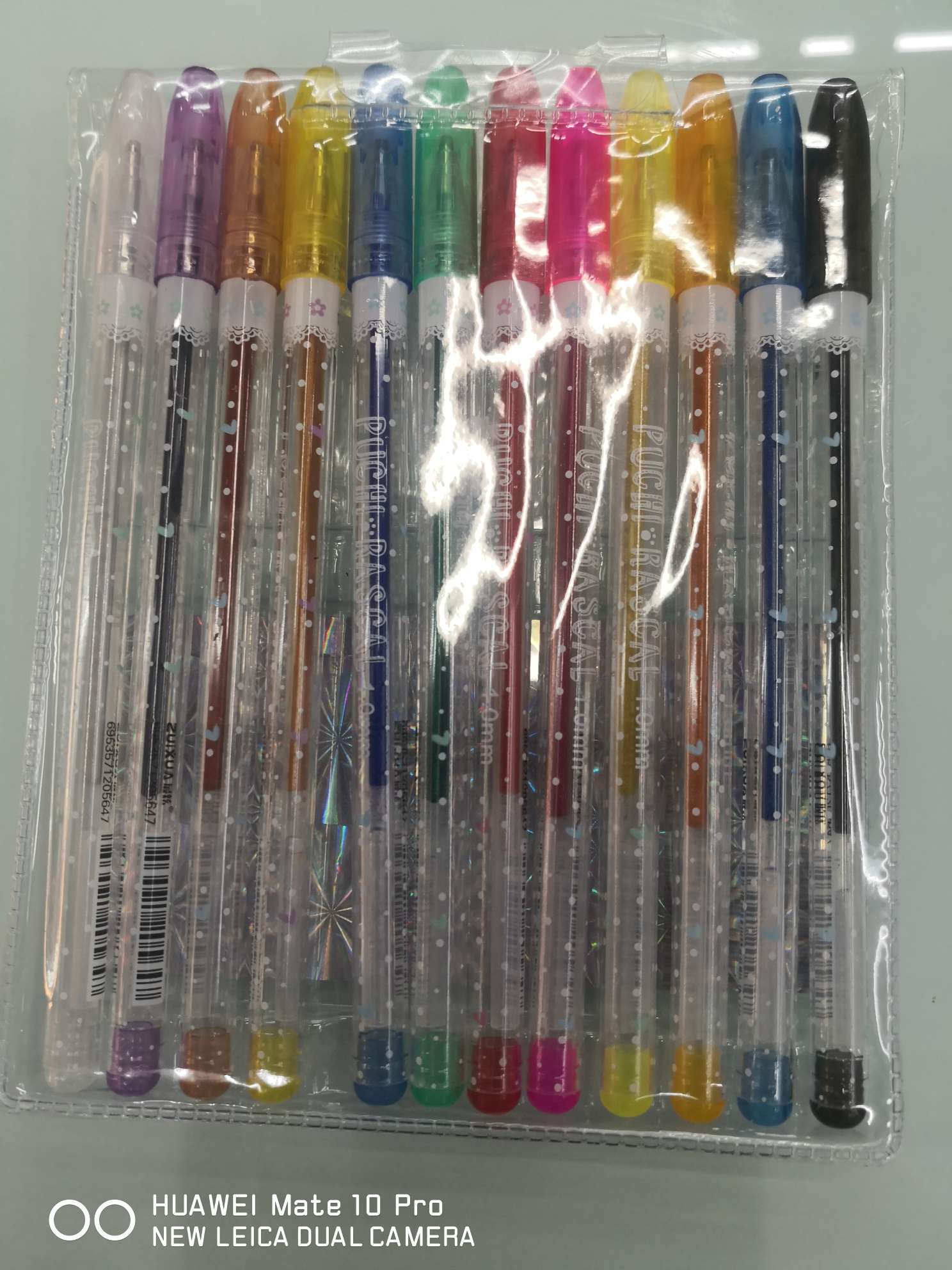Yiwu City, Boyang Pen and Ink Supplies Store, HG6119-12 color PVC bag packaged flash pen details Picture