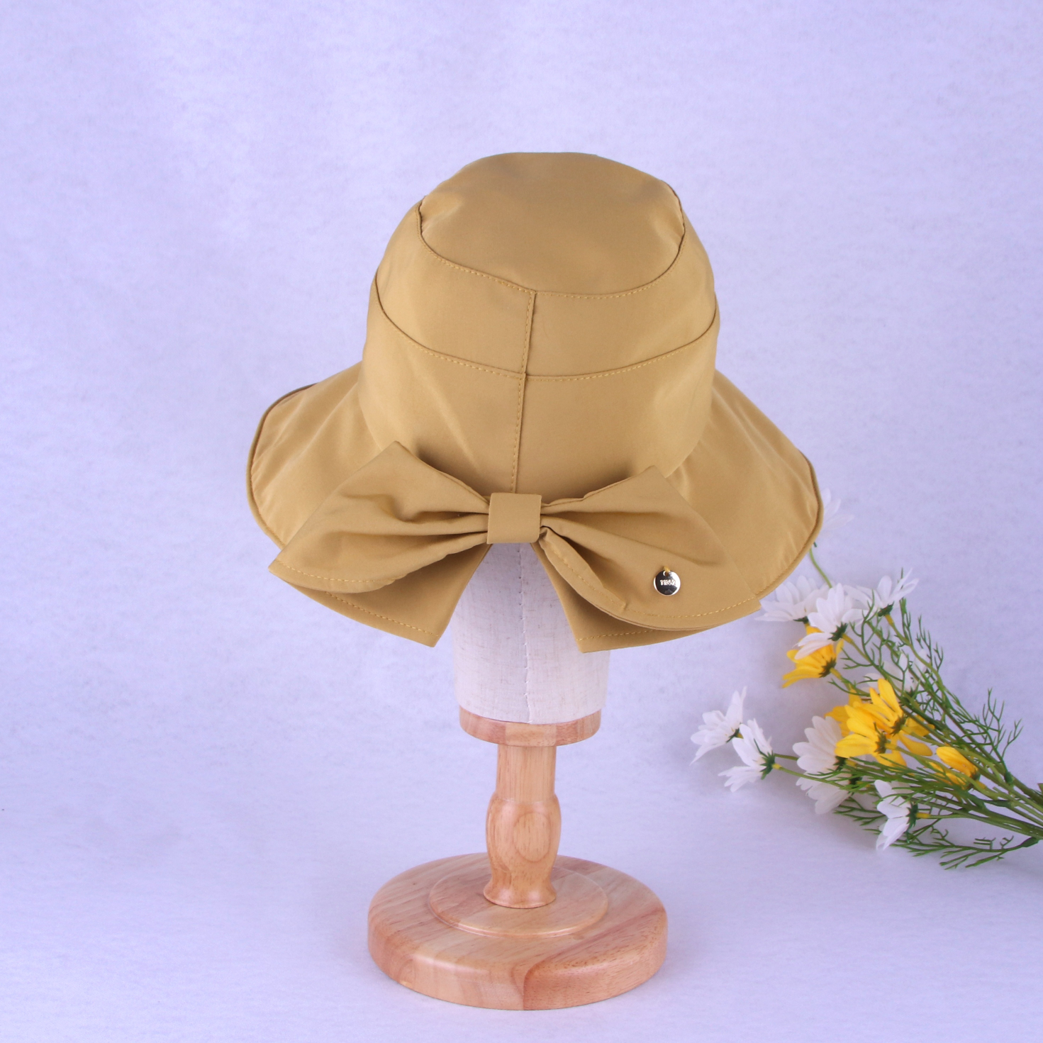 高档防皱面料蝴蝶结渔夫帽图