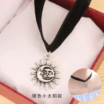 FLY1738 Harajuku retro velvet belt necklace Punk Girl Lace Flower Collar Necklace for Women Short collarbone necklace detail image 5