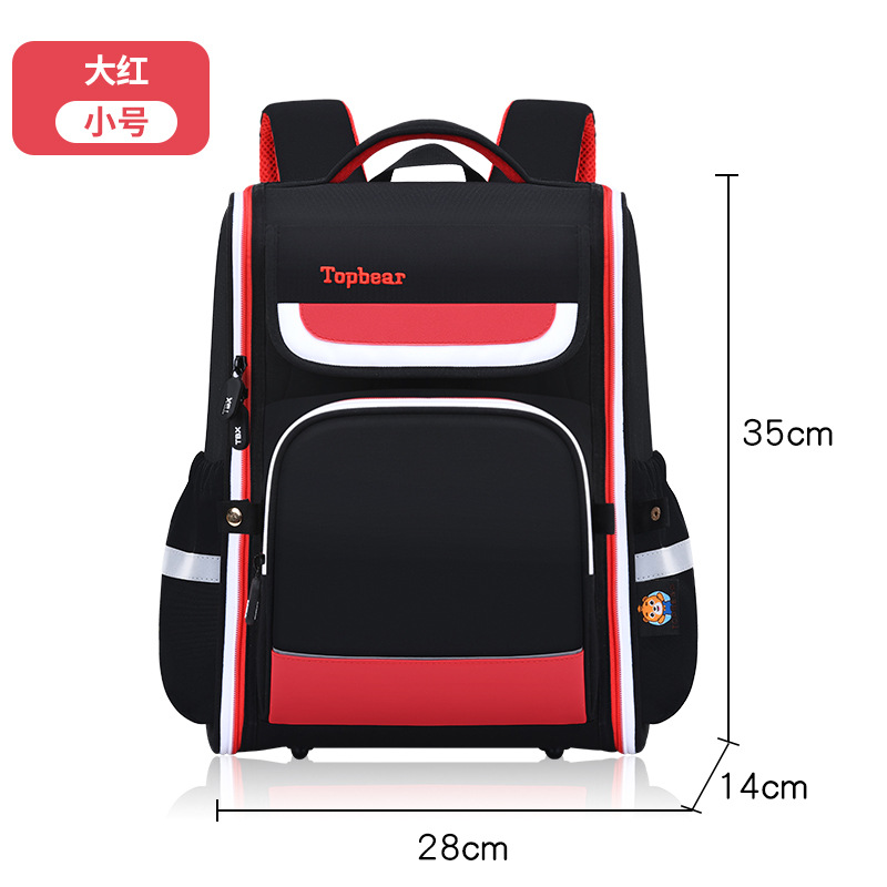 2021 The New Korean Version Of Children's Schoolbag For Primary School Boys 123-6 Grade Ridge Protection Girls Light Weight Reduction Item Picture