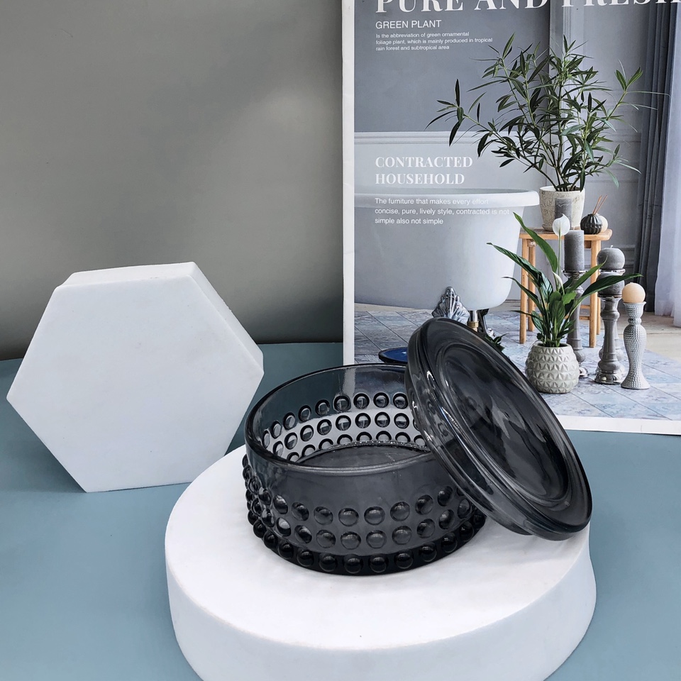 New simple glass storage tank home accessories