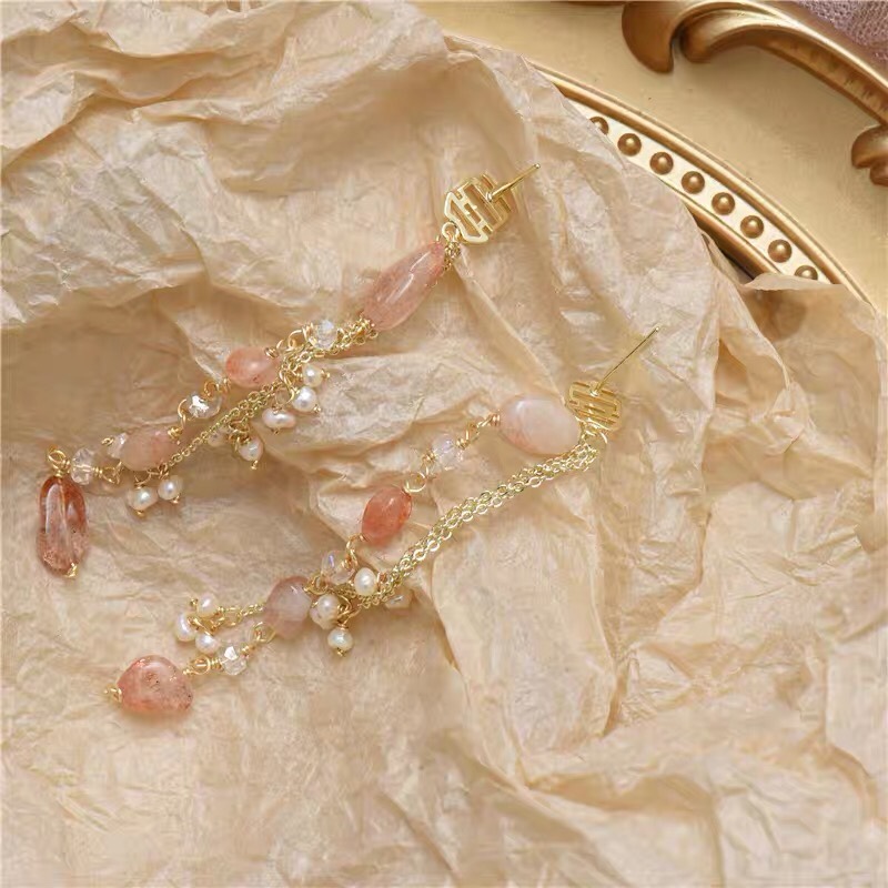 Bohemian retro fashion court style princess style ethnic style earrings