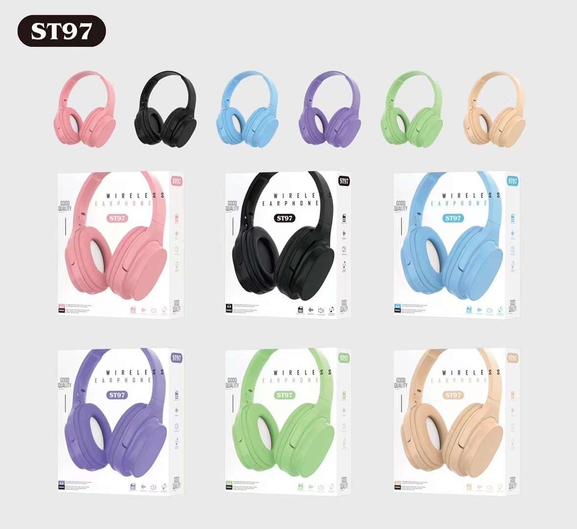 Кантонские наушники sogo, беспроводные bluetooth на головах ST97 pic 7