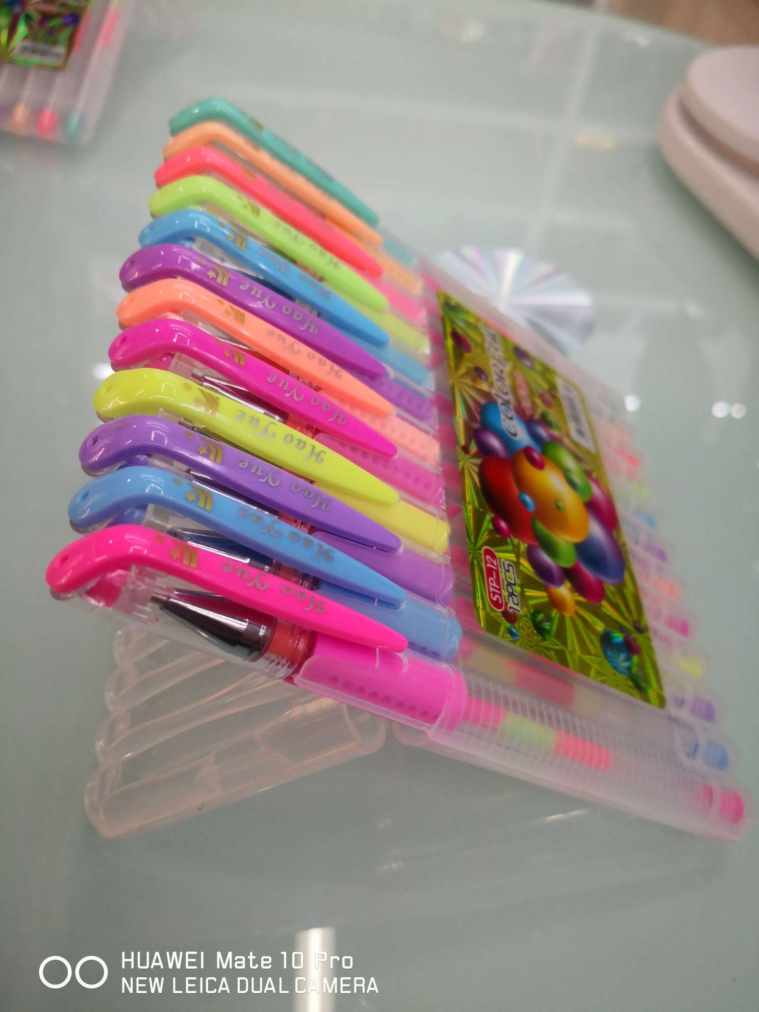 Yiwu Boyang Pen and Ink Supplies Store, 009STP - 12-color flip-top box packaging, seven-color highlighters. Item Picture