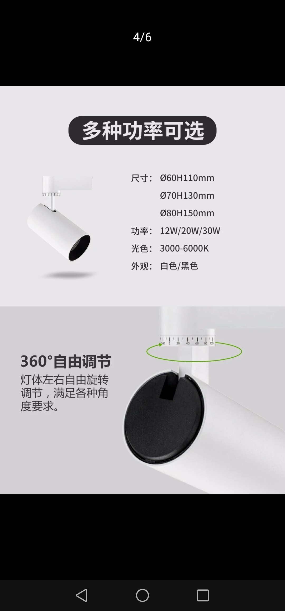 Mulinsen Senli Series track Light 20W details Picture