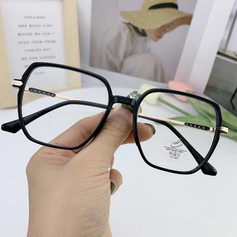 0714 近视眼镜女有度数可配超轻黑框大框素颜神器透明眼睛镜框大脸显瘦