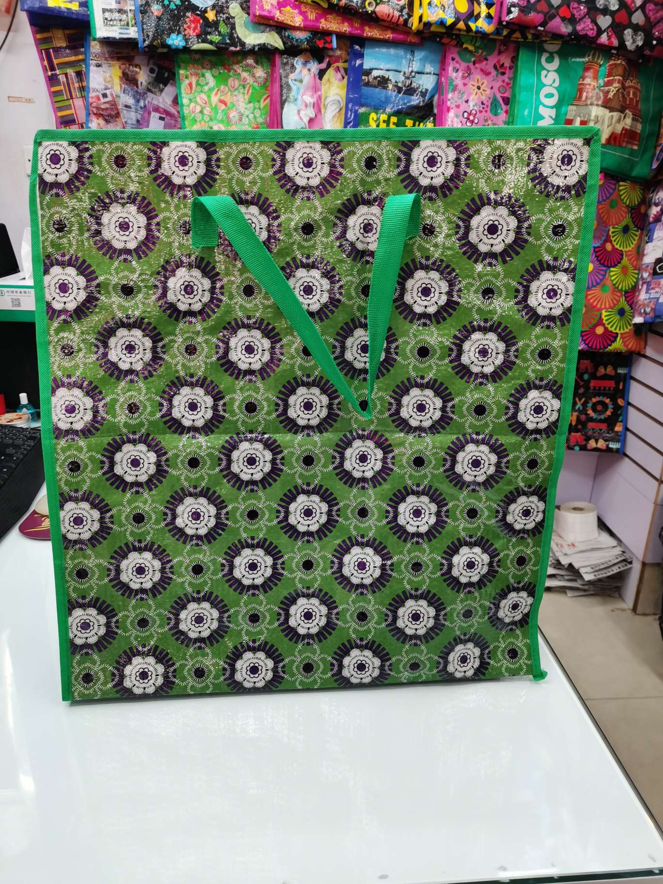 16 woven bags factory direct sales, various patterns, moving clothes packing bags, quilt storage bags, waterproof and moisture-proof luggage bags, large moving bags, mini bags detail image 4