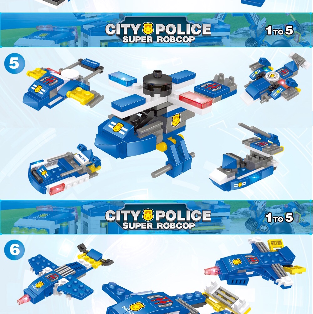 LX.A393 City RoboCop (includes 1 action figure) 443 particles