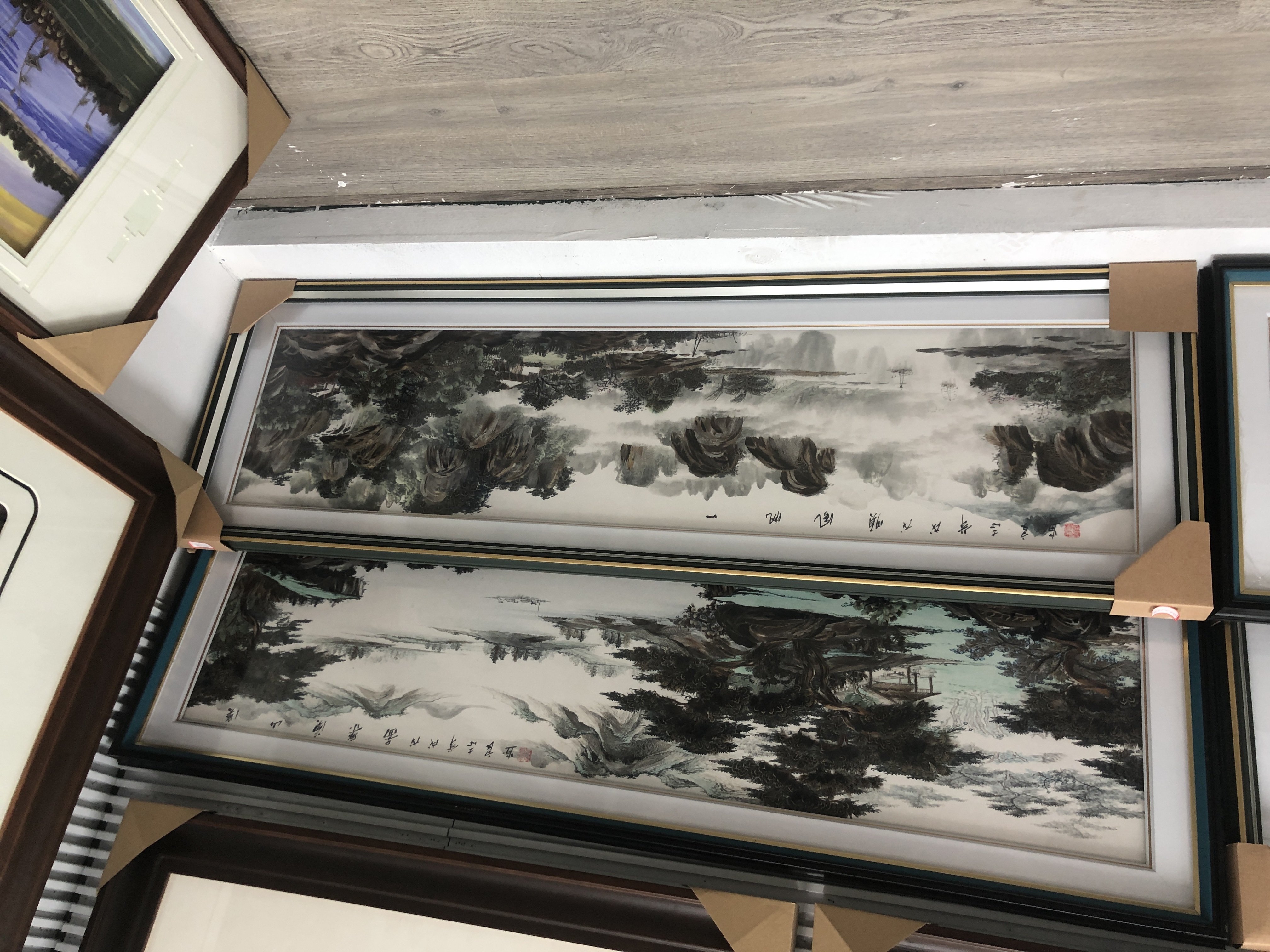 义乌大森装饰180X80cm纯手工羽毛画装饰画源远流长a23细节图