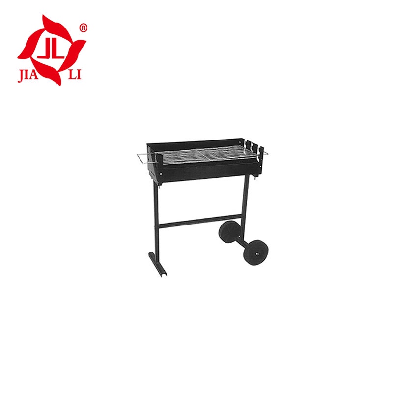 BBQ grill 车架炉 带轮子推拉式烧烤炉 户外便携式烧烤炉