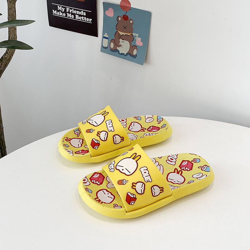 Wholesale and consignment of the 2021 summer new children's slippers - small children's cartoon rogue rabbit one-shoulder slippers with soft soles from the manufacturer Specification image