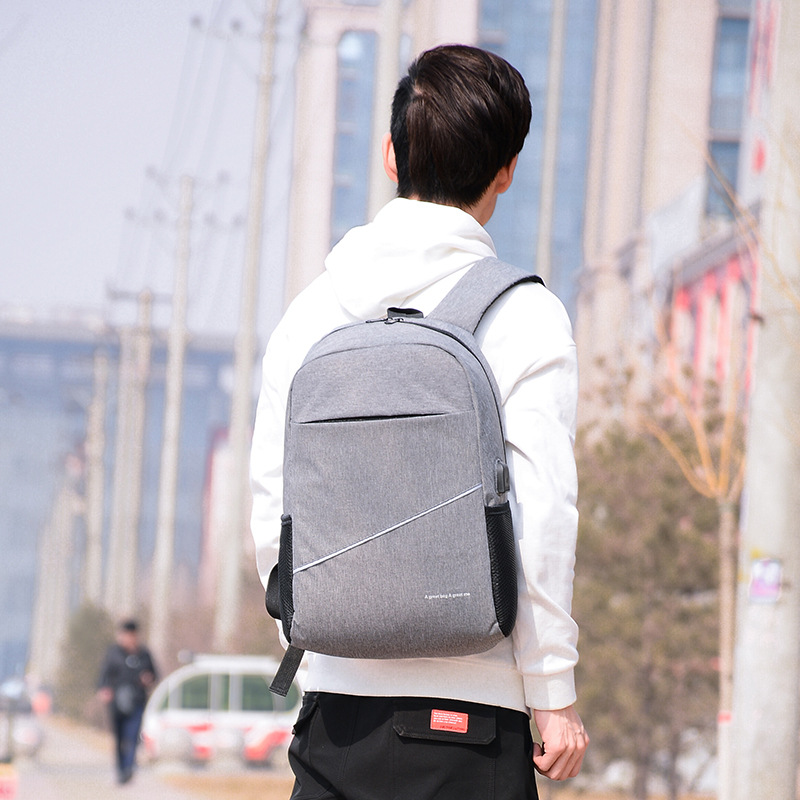 2021新款双肩背包学生背包简便商务电脑旅行包定制可印刷LOGO细节图