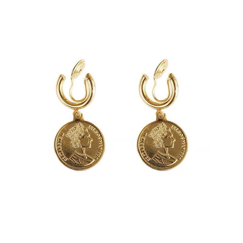 High-end ear clips, no ear piercings, earrings, ear loops, ear clip-on earrings, Jieya steel jewelry Item Picture