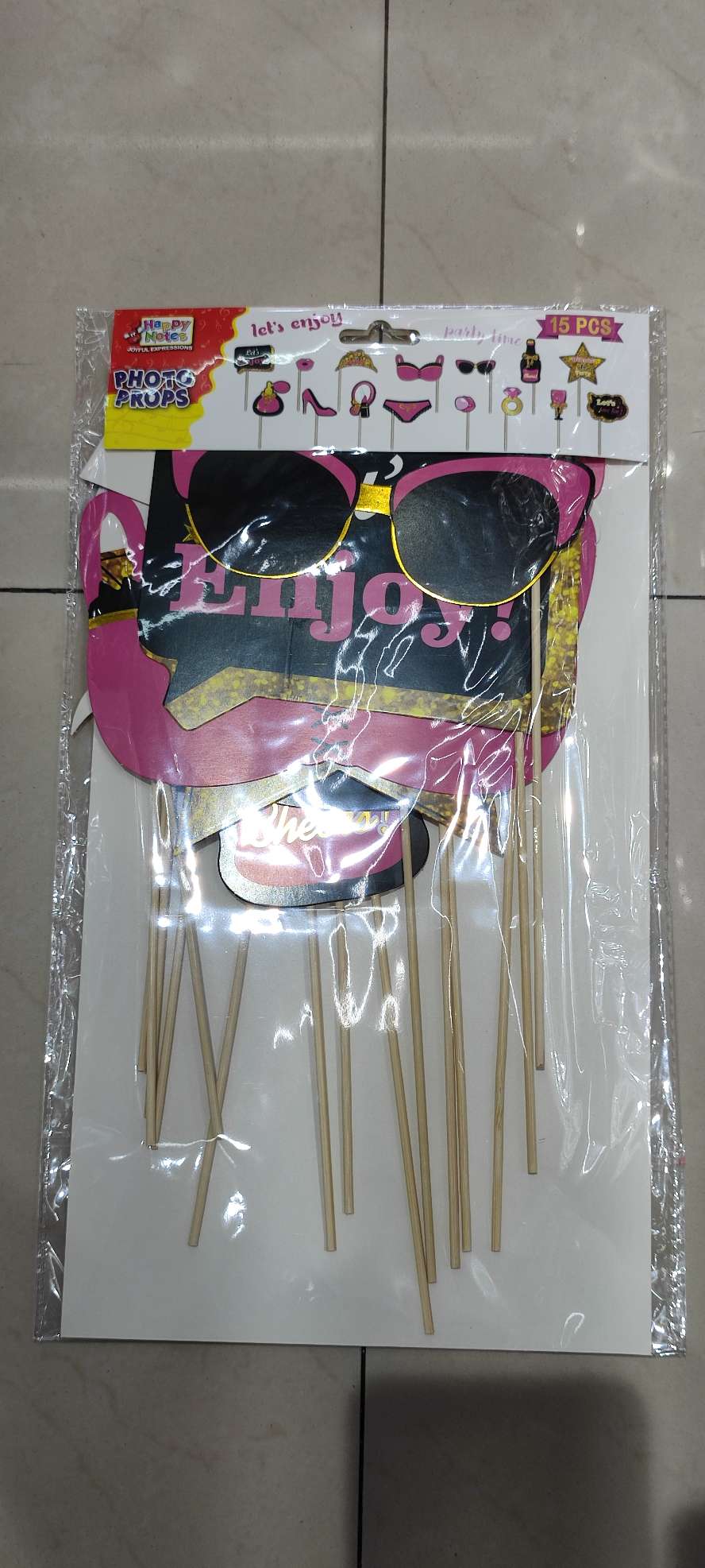 15pcs let's enjoy party time粉红照片架产品图