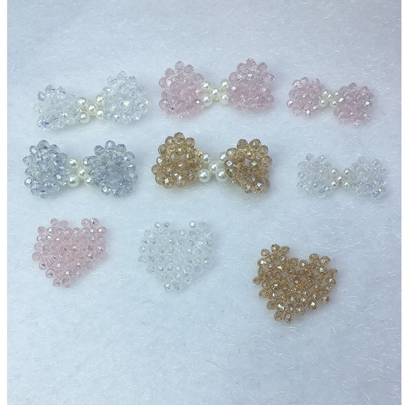 Woven crystal single-layer three-dimensional butterfly single-layer heart shoes, flower shoe buckles, headwear, clothing accessories, children's accessories
