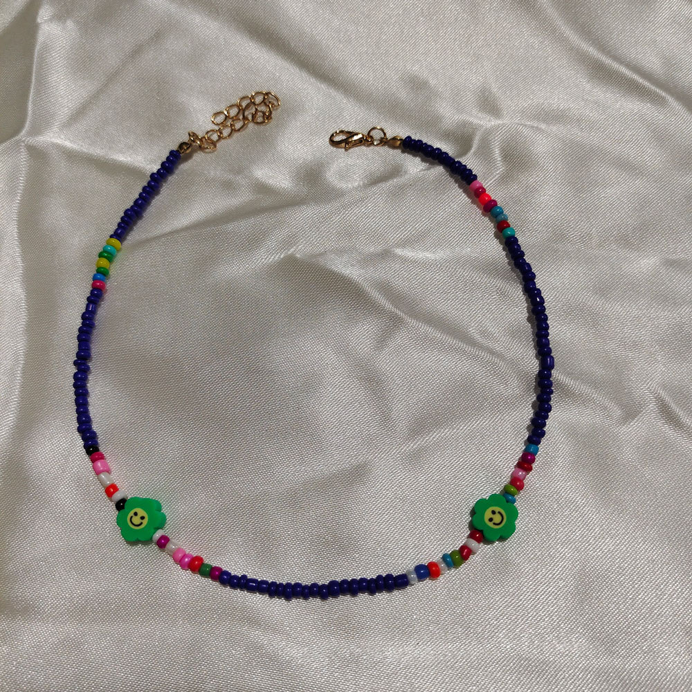 FLY1651 European and American ins style jewelry colorful rice beads handmade beaded collars mori simple small flower necklace necklaces necklaces for women