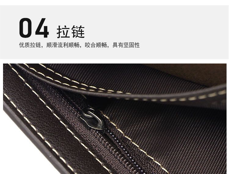 新款男士短款钱包磨砂皮钱夹休闲男钱包大容量多卡位钱夹 详情图5