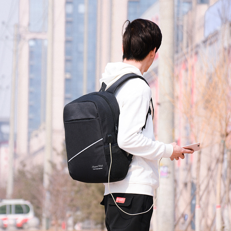 2021新款双肩背包学生背包简便商务电脑旅行包定制可印刷LOGO产品图