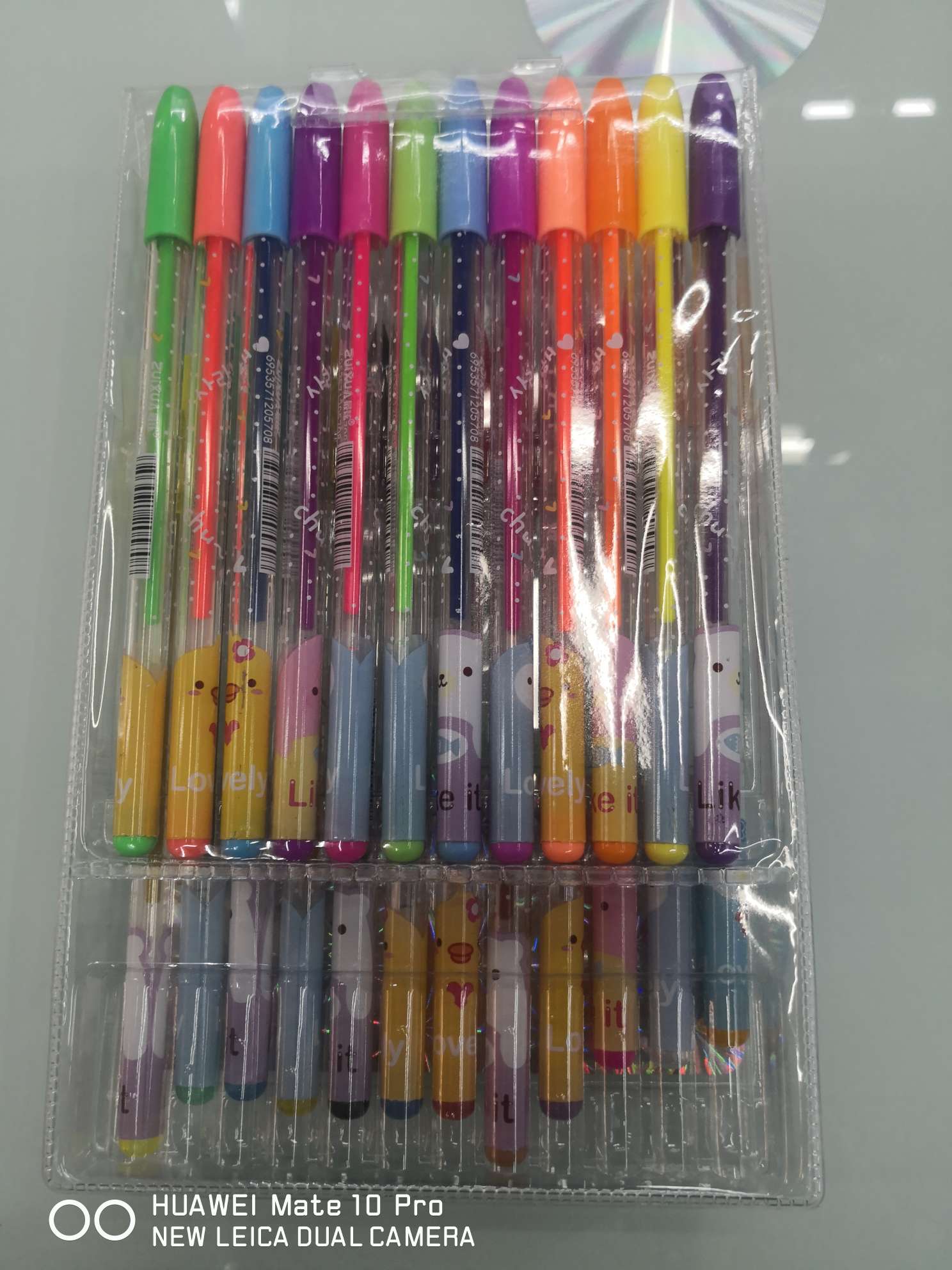 Yiwu Boyang Pen and Ink Products Store, HG6118-24 color PVC bag packaging, flash pen, highlighter pen. details Picture