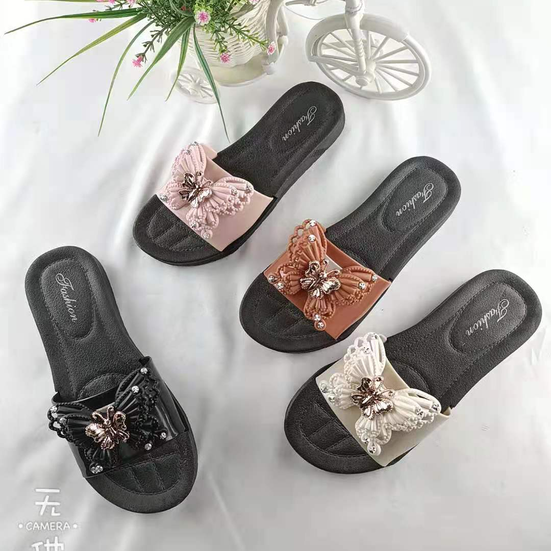 jd women's bow summer fashion slippers