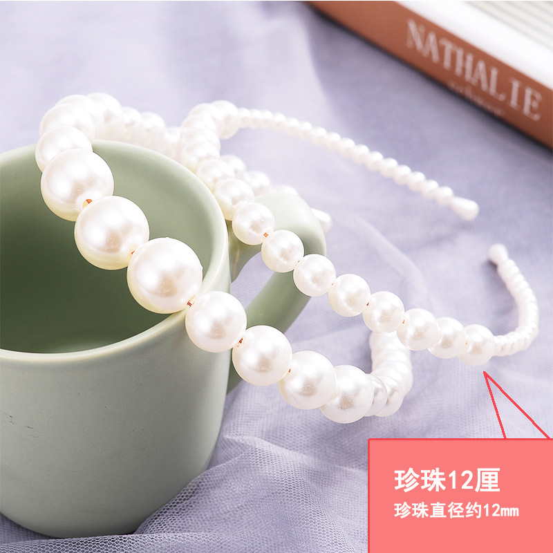 FLY1723 New pearl hairband, a popular female headband, a versatile Korean hairpin, a simple and elegant female hairpin, a hair accessory pic 4