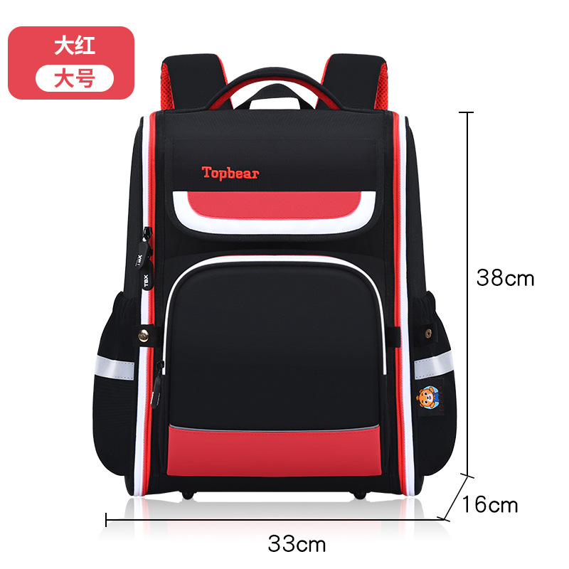 2021 The New Korean Version Of Children's Schoolbag For Primary School Boys 123-6 Grade Ridge Protection Girls Light Weight Reduction details Picture