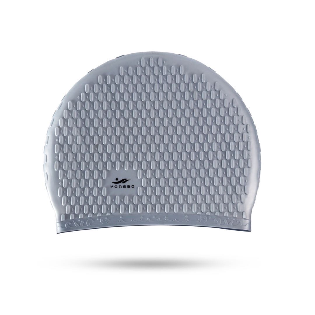Yongbo genuine factory direct sales silicone swimming caps with customizable logos detail image 10