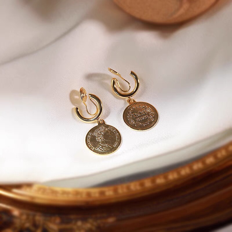High-end ear clips, no ear piercings, earrings, ear loops, ear clip-on earrings, Jieya steel jewelry