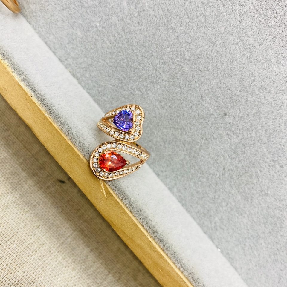 ins2021 new niche designer Korean temperament full of diamond diamond ring female simple net red cold wind 01008 thumbnail