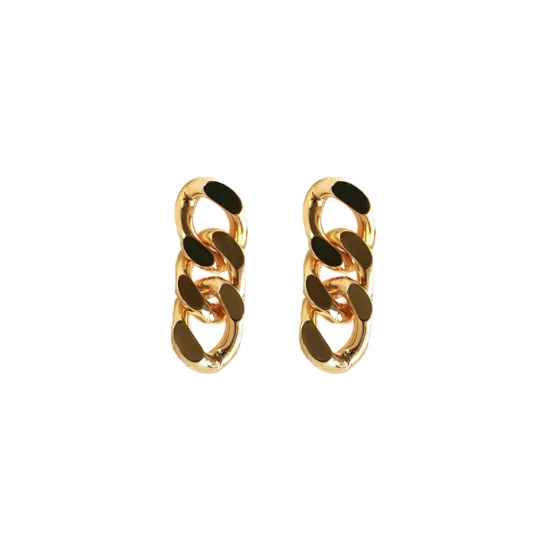 Ear clips without ear holes, women's metal earrings, chain earrings, clip style, simple and elegant, Jieya steel jewelry Item Picture