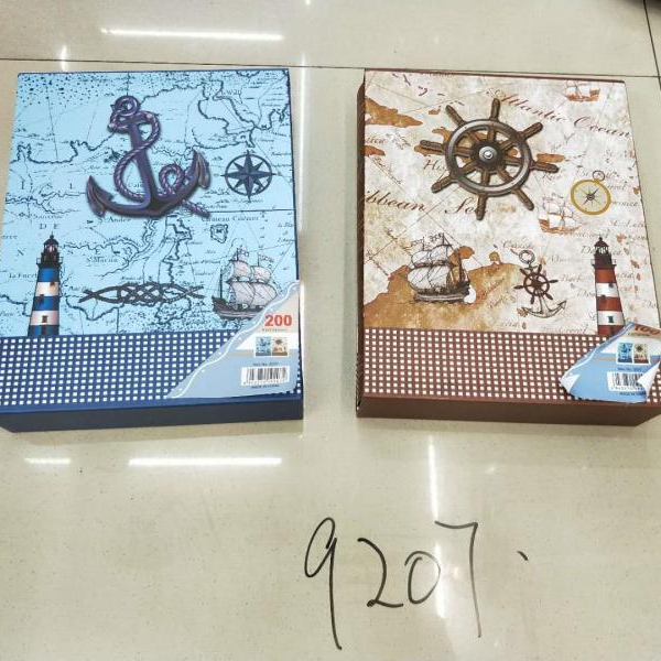 涌金礼品盒6寸100张海军男士相册本大容量家庭影集纪念册插页式